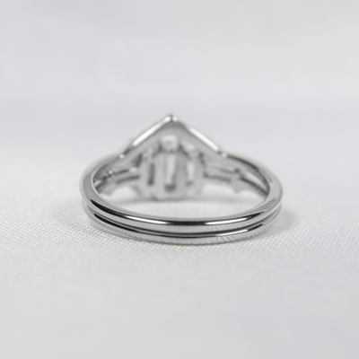 The Brooklyn Art Deco Diamond Wedding Set | Lisa Robin#color_14k-white-gold