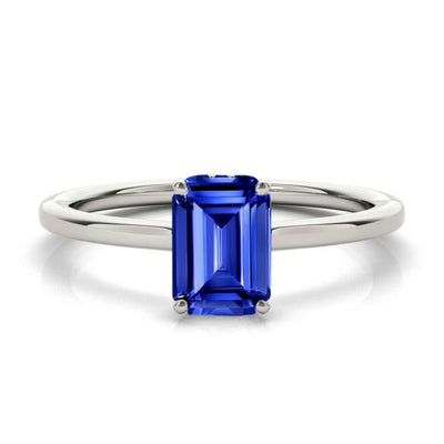 The Casey Sapphire with Diamond Hidden Halo Engagement Ring - Lisa Robin