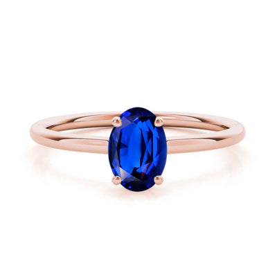 Shown in 1.0 carat*The Casey Oval Sapphire Hidden Halo Engagement Ring | Lisa Robin#color_14k-rose-gold