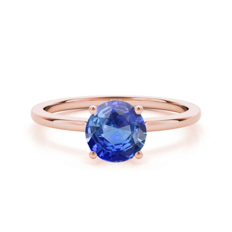 The Casey Sapphire with Diamond Hidden Halo Engagement Ring - Lisa Robin