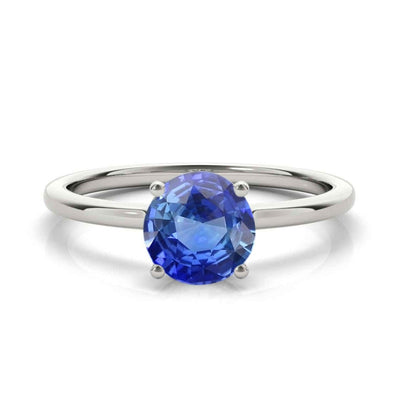 The Casey Sapphire with Diamond Hidden Halo Engagement Ring - Lisa Robin