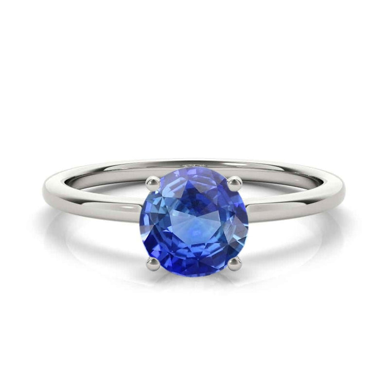 The Casey Sapphire with Diamond Hidden Halo Engagement Ring - Lisa Robin