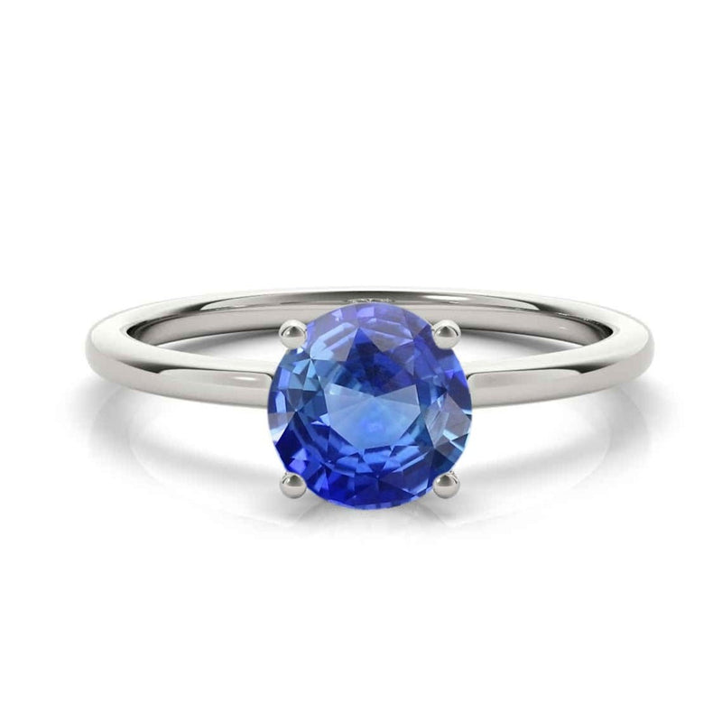 The Casey Sapphire with Diamond Hidden Halo Engagement Ring - Lisa Robin