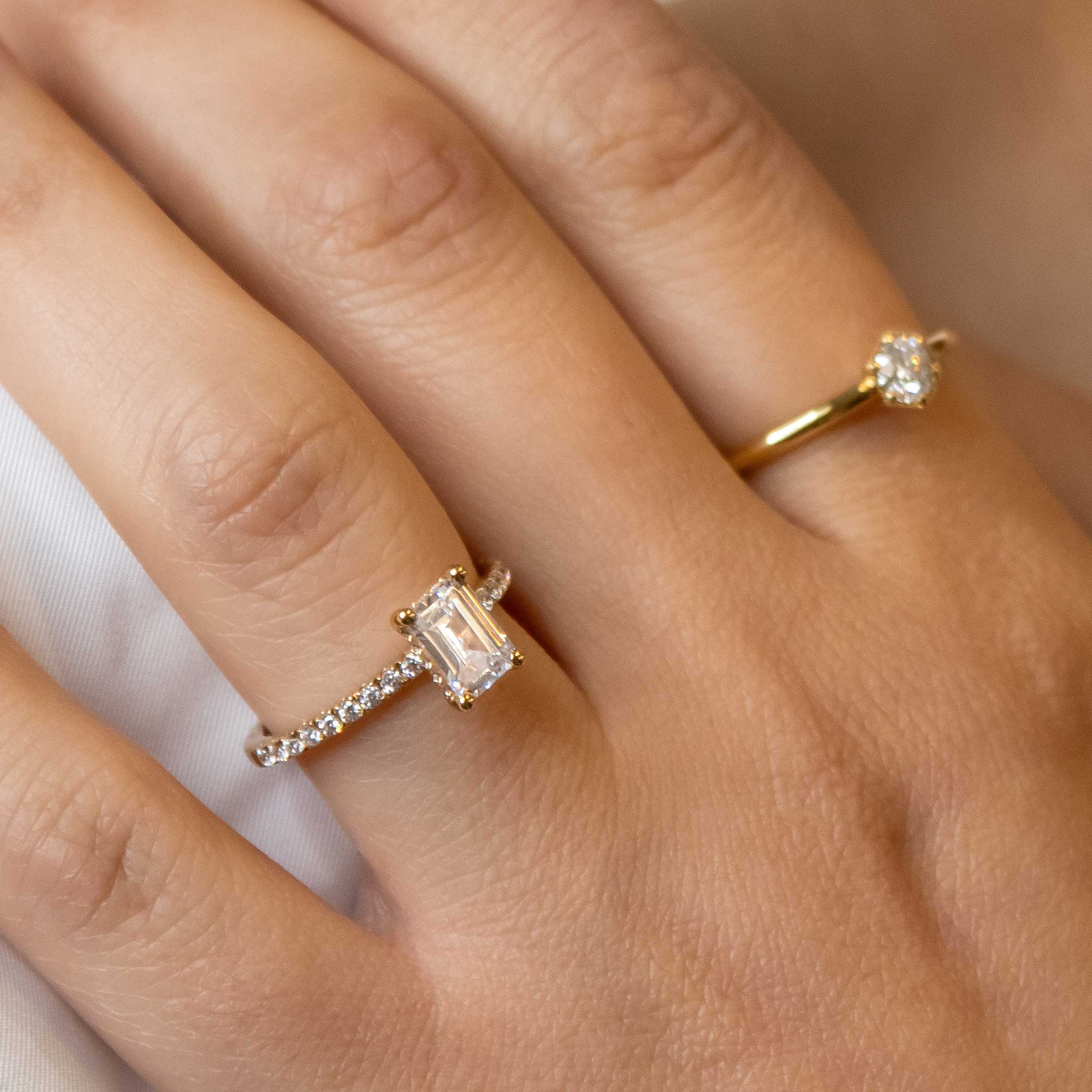 The Cameron Hidden Halo Pavé Diamond Engagement Ring