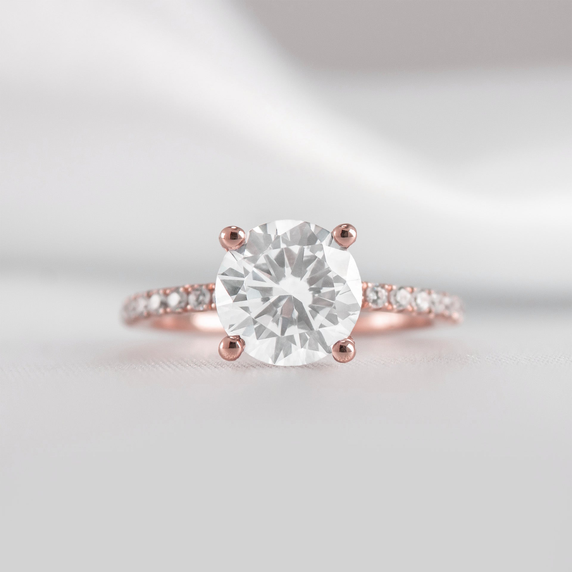 Shown in 1.5 carat * Cameron Hidden halo pave Diamond Engagement Ring | Lisa Robin#shape_round