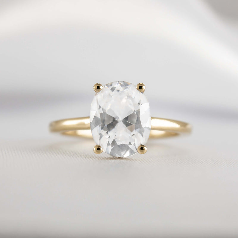 Shown in 1.8 carat * The Casey Hidden Halo Emerald Diamond Engagement Ring | Lisa Robin