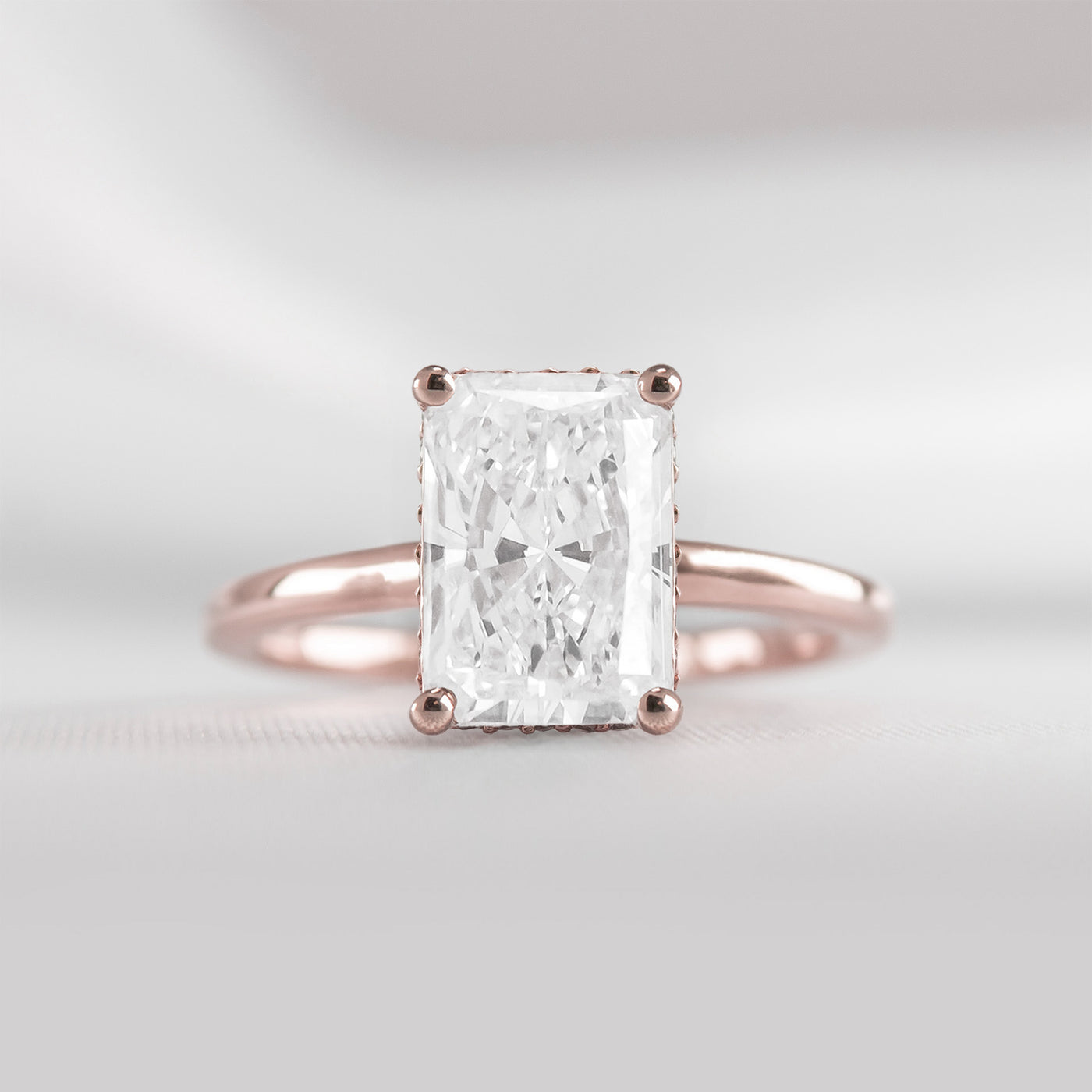 The Casey Hidden Halo Diamond Engagement Ring - Lisa Robin