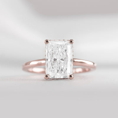 The Casey Hidden Halo Diamond Engagement Ring - Lisa Robin