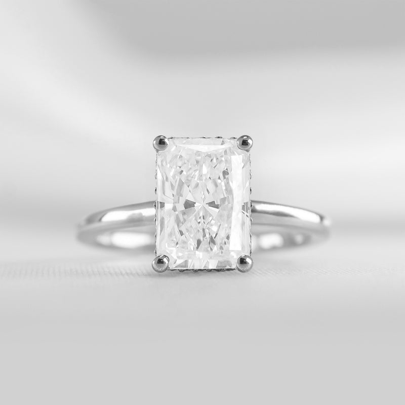 Shown in 2.0 carat Diamond*The Casey Hidden Halo Diamond Engagement Ring | Lisa Robin