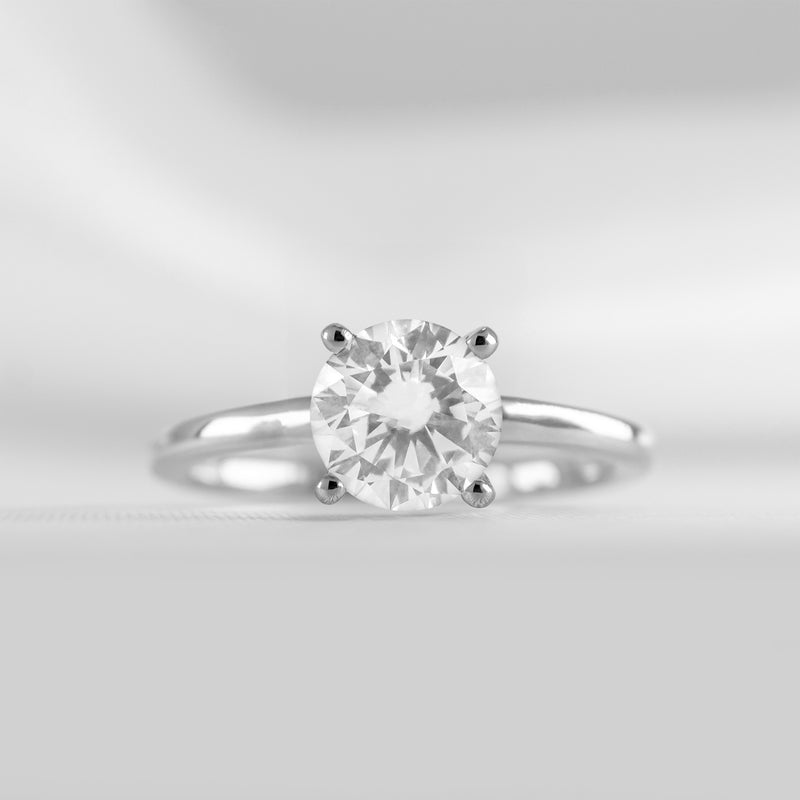 Shown in 1.0 carat * The Casey Hidden Halo Round Diamond Engagement Ring | Lisa Robin