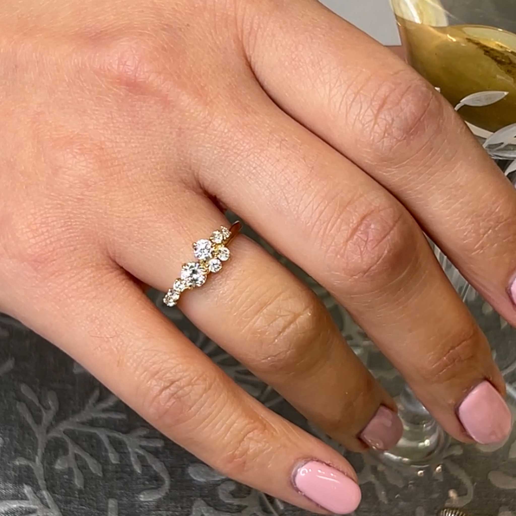 The Chloe Diamond Cluster Engagement Ring