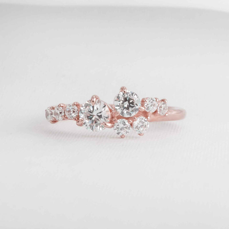 Shown in 0.5 Carat * The Chloe Diamond Cluster Engagement Ring | Lisa Robin