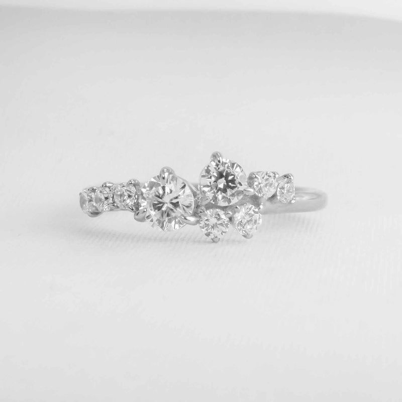 Shown in 0.5 Carat * The Chloe Diamond Cluster Engagement Ring | Lisa Robin