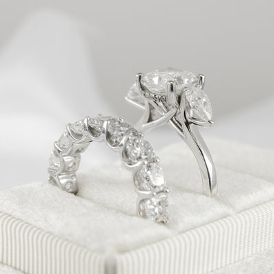 Custom engagment ring and eternity band | Lisa Robin