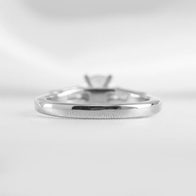 Shown in 1.0 Carat Diamond # The Devon Tapered Baguette Three Stone Engagement Ring | Lisa Robin#color_14k-white-gold