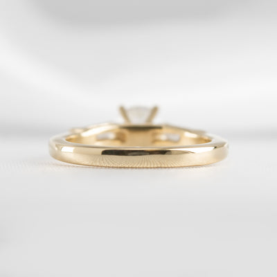 Shown in 1.0 Carat Diamond # The Devon Tapered Baguette Three Stone Engagement Ring | Lisa Robin#color_14k-yellow-gold
