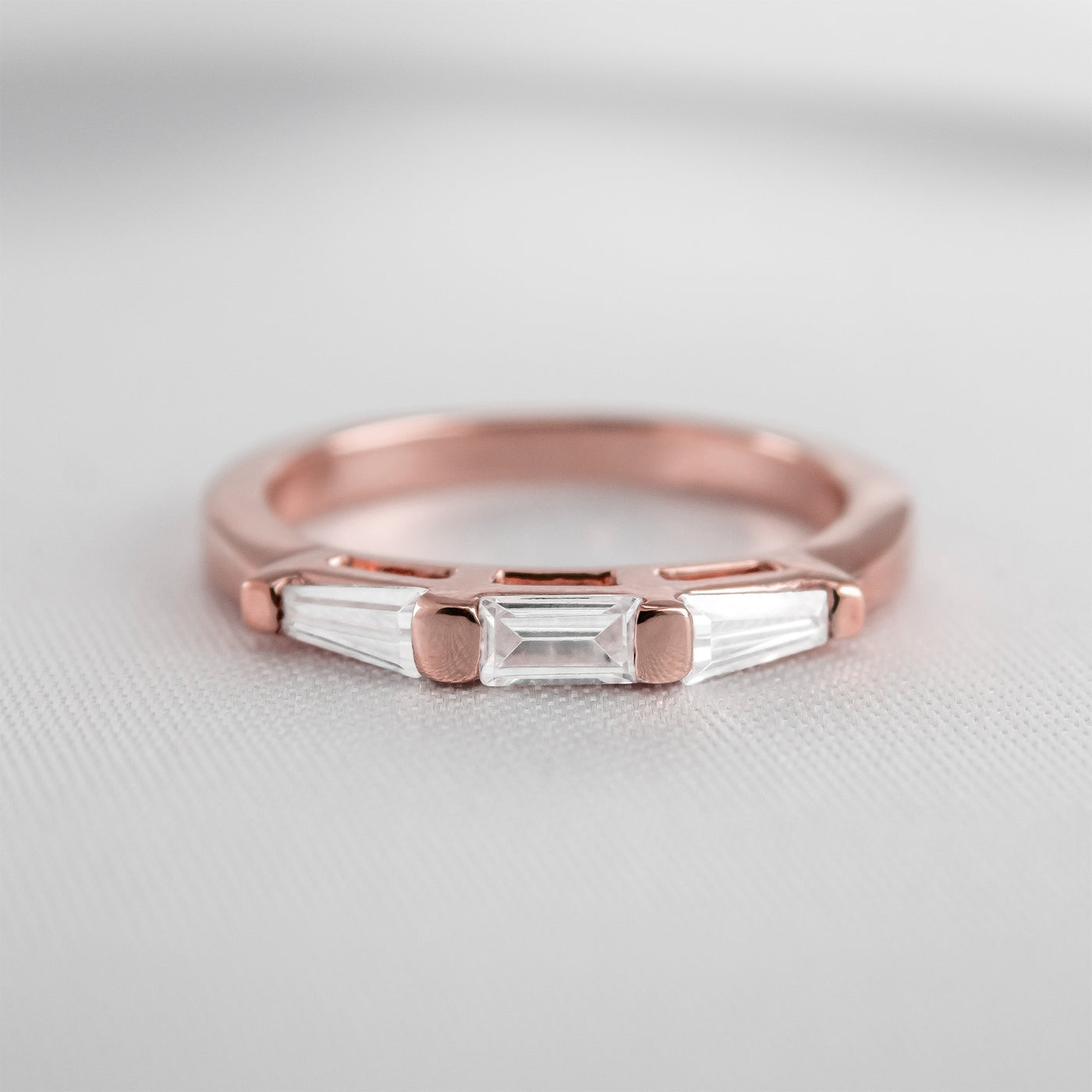 The Dillon Tapered Baguette Diamond Wedding Ring - Lisa Robin