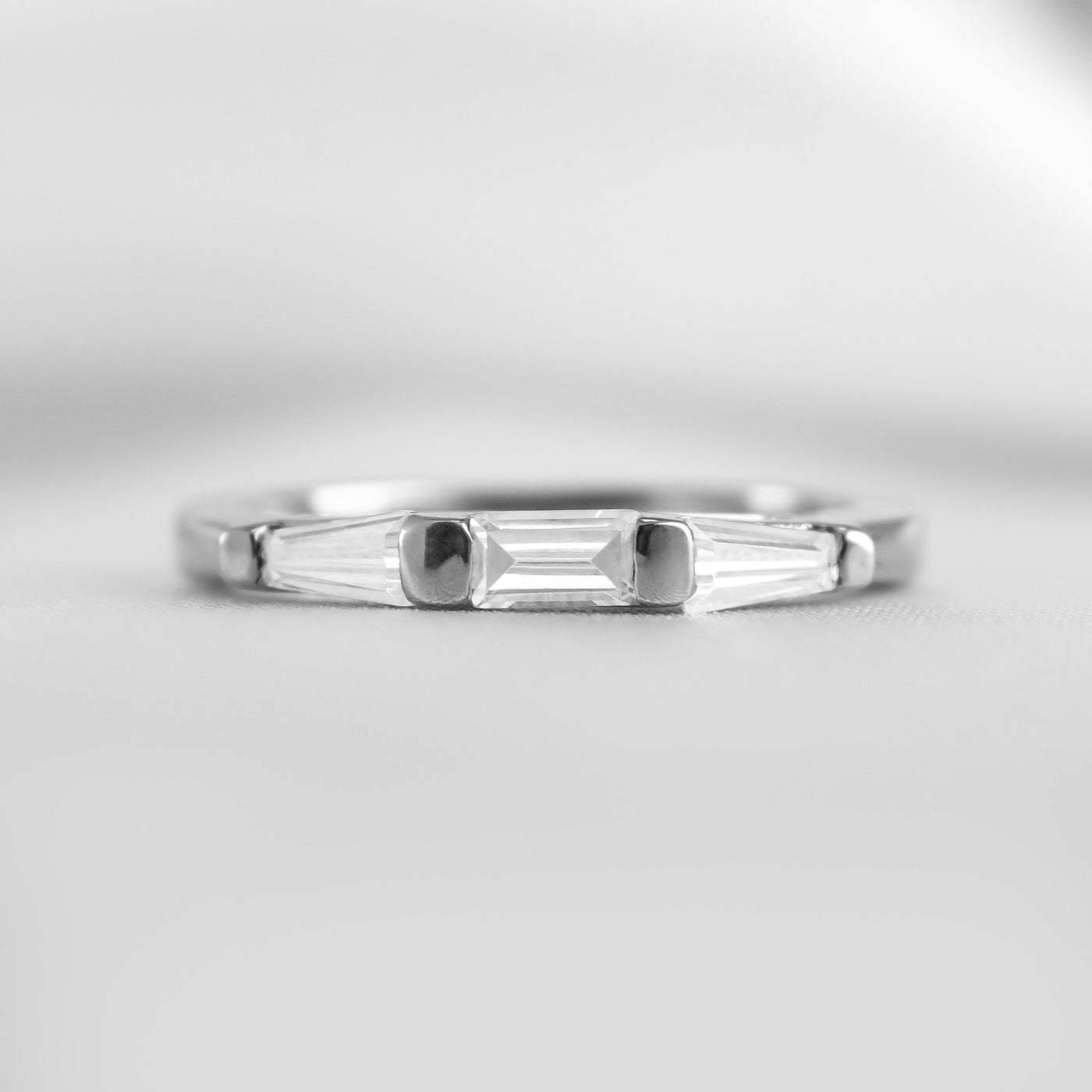 The Dillon Tapered Baguette Diamond Wedding Ring - Lisa Robin