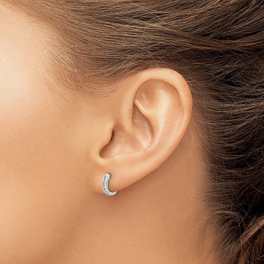 Small Diamond Hoop Earrings - Lisa Robin