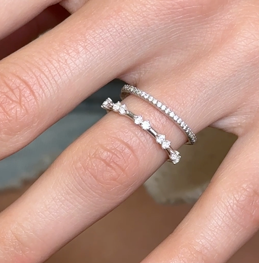 The Ellen Pavé Diamond Wedding Ring