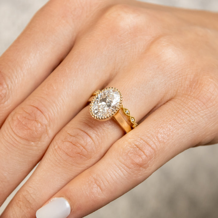 The Ellery Milgrain Bezel Cathedral Engagement Ring