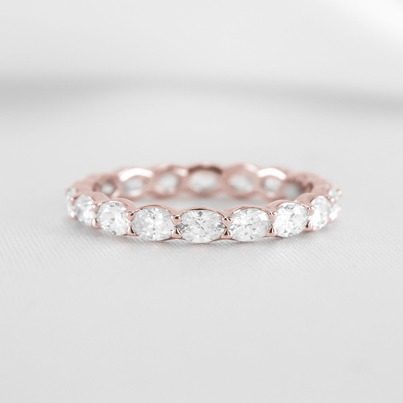 The Emerson East West Oval Diamond Wedding Ring