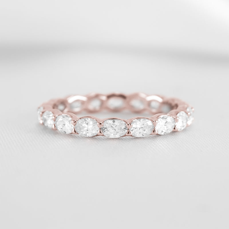 The Emerson East West Oval Diamond Wedding Ring