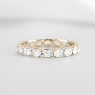 The Emerson East West Oval Diamond Wedding Ring