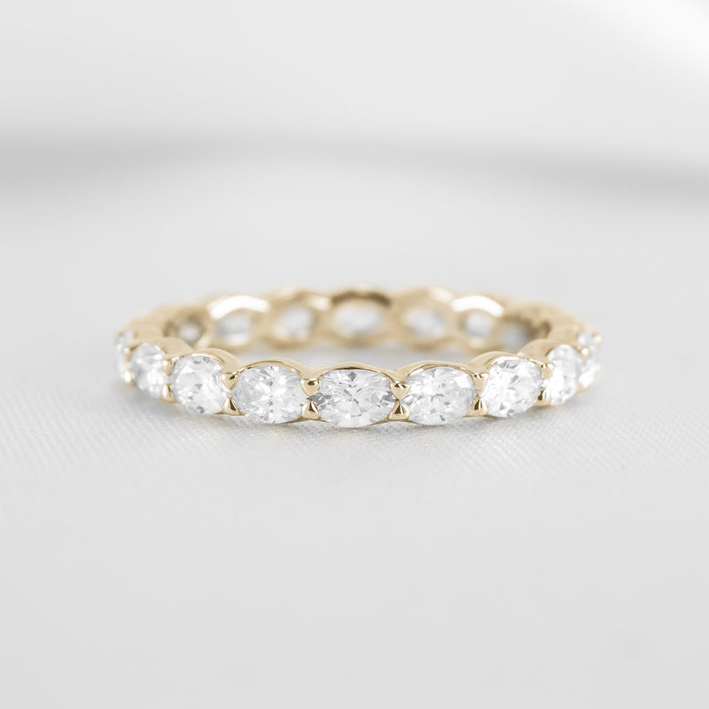 The Emerson East West Oval Diamond Wedding Ring