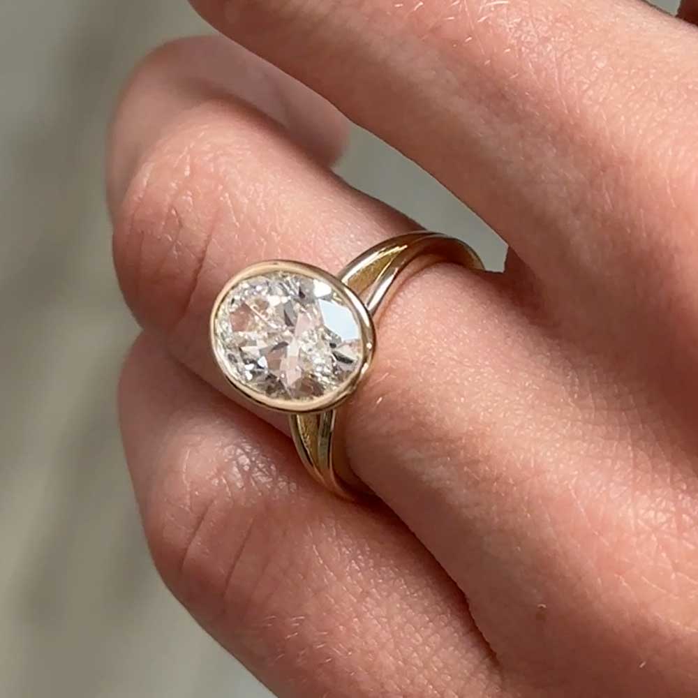 The Emery Bezel Set Diamond Engagement Ring