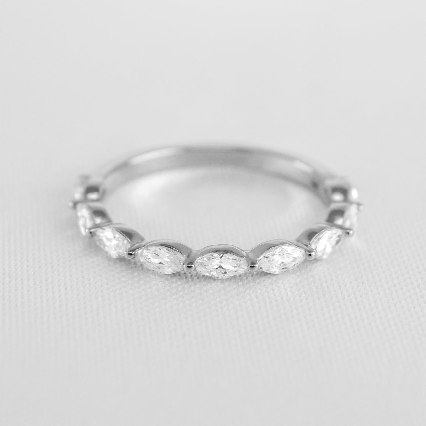 The Finley Marquise Diamond Wedding Ring - Lisa Robin#color_platinum