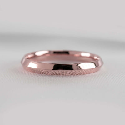 Shown 2.5mm Wide * The Flynn Knife Edge Wedding Ring | Lisa Robin#color_14k-rose-gold