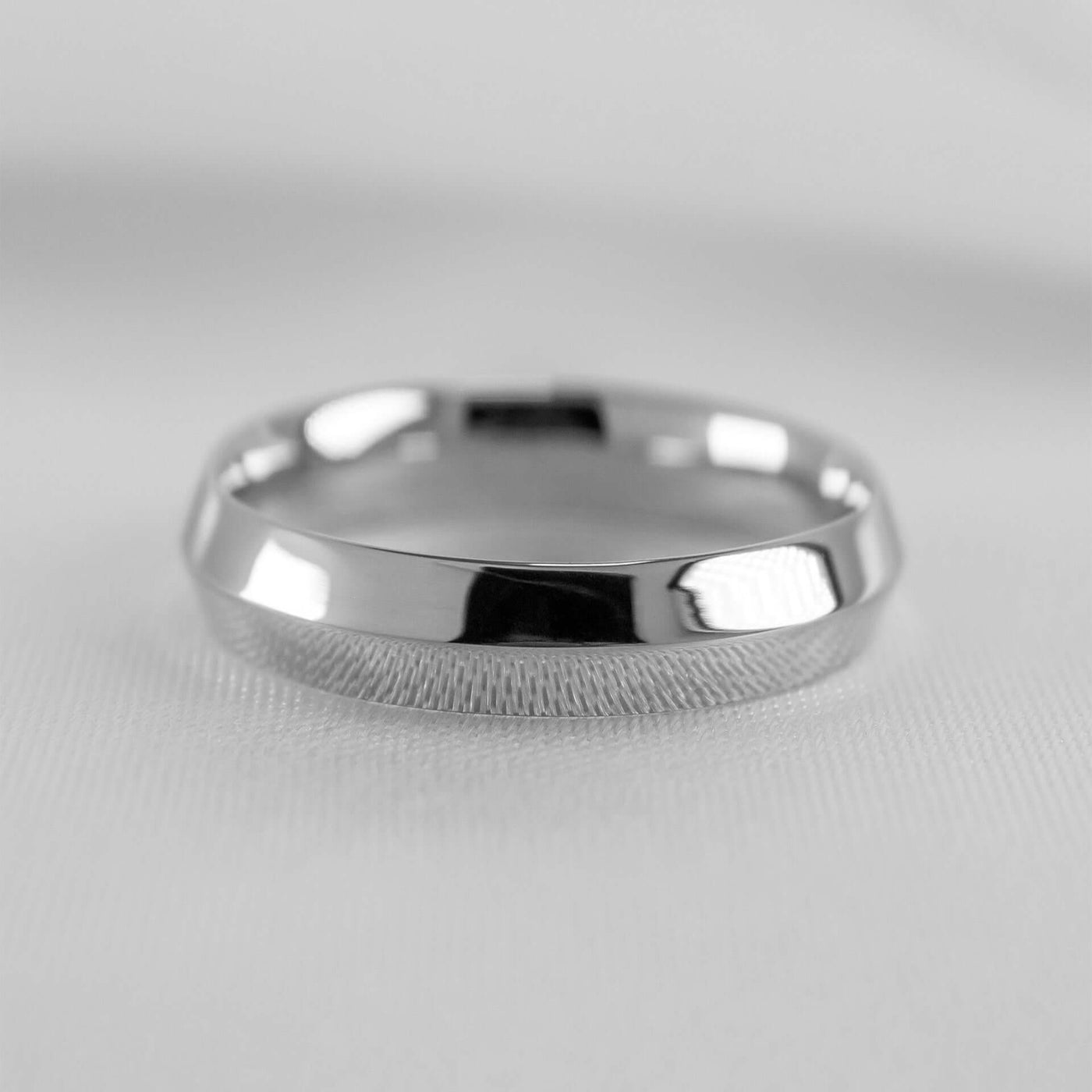 Shown 6mm Wide * The Flynn Knife Edge Wedding Ring | Lisa Robin#color_10k-white-gold