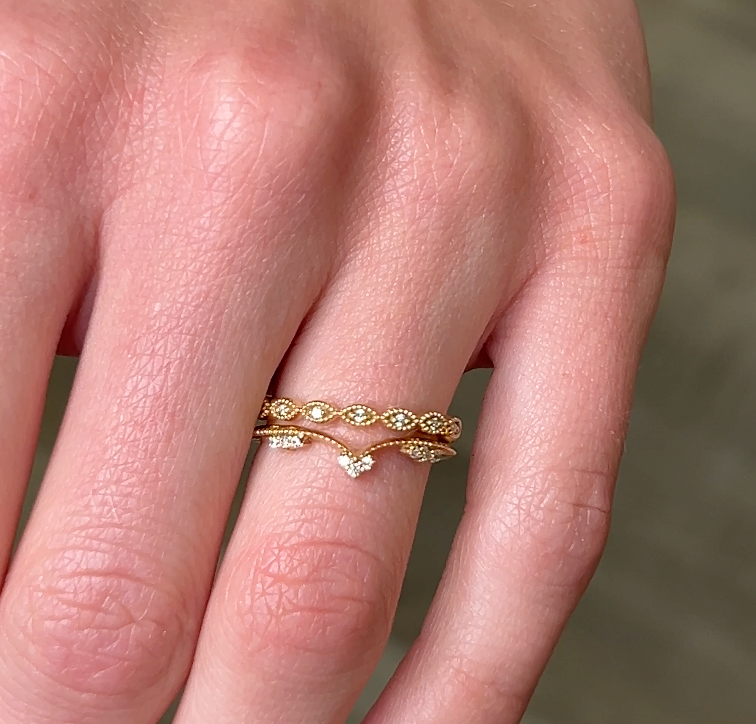 The Frances Vintage Diamond Wedding Ring