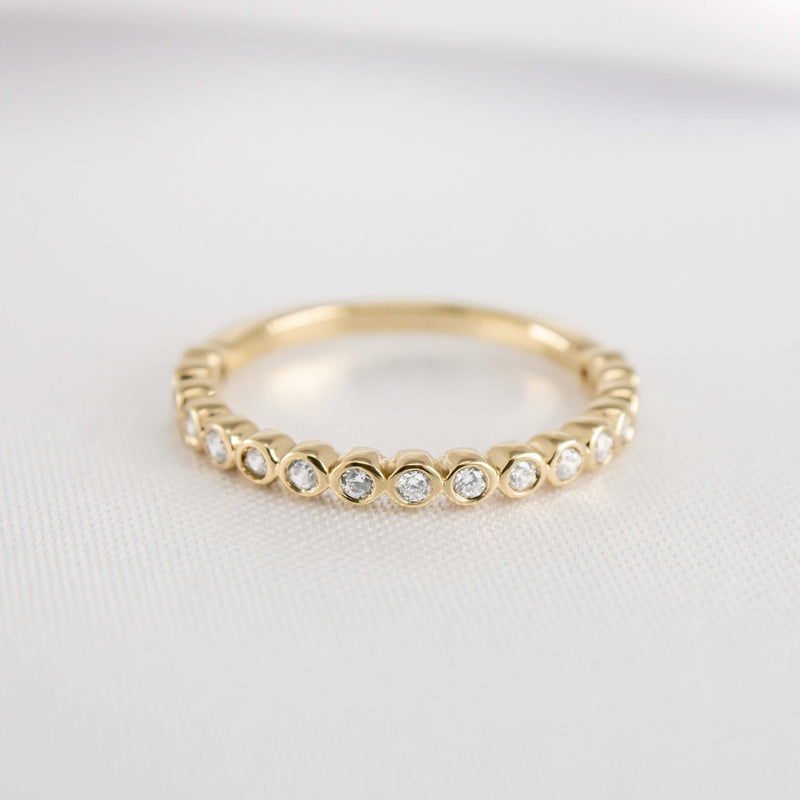 The Frankie Bezeled Diamond Wedding Ring