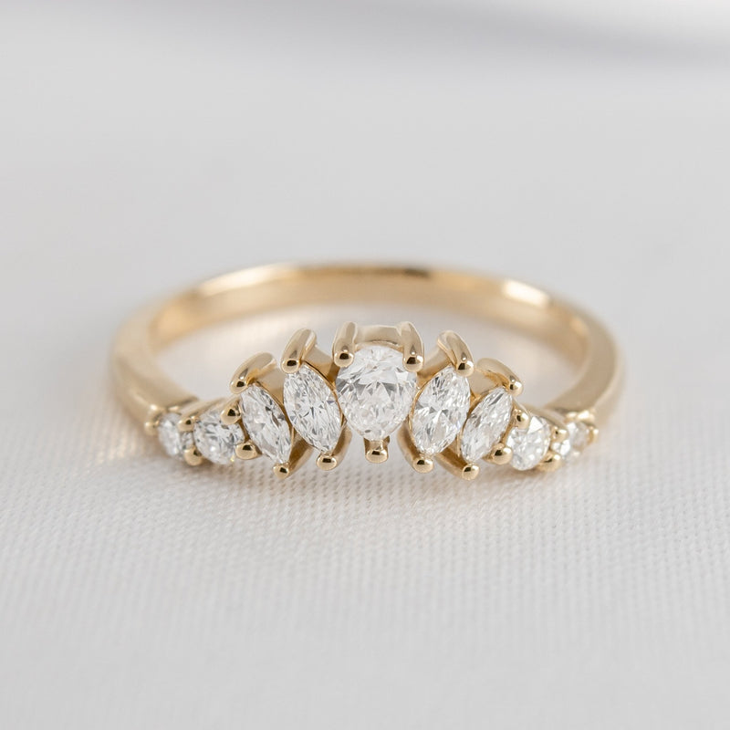 The Gabby Diamond Curved Wedding Ring | Lisa Robin