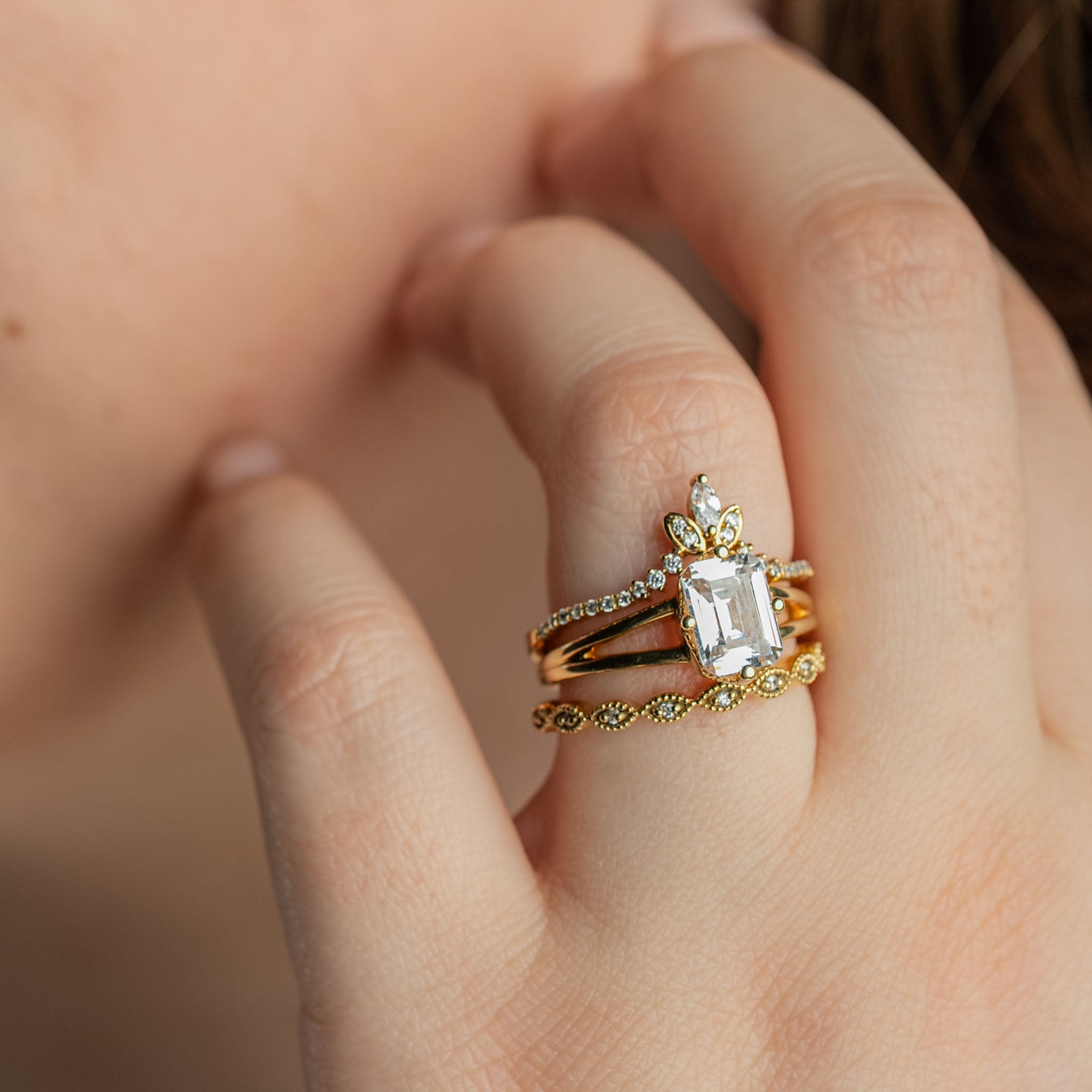 The Frances Vintage Diamond Wedding Ring