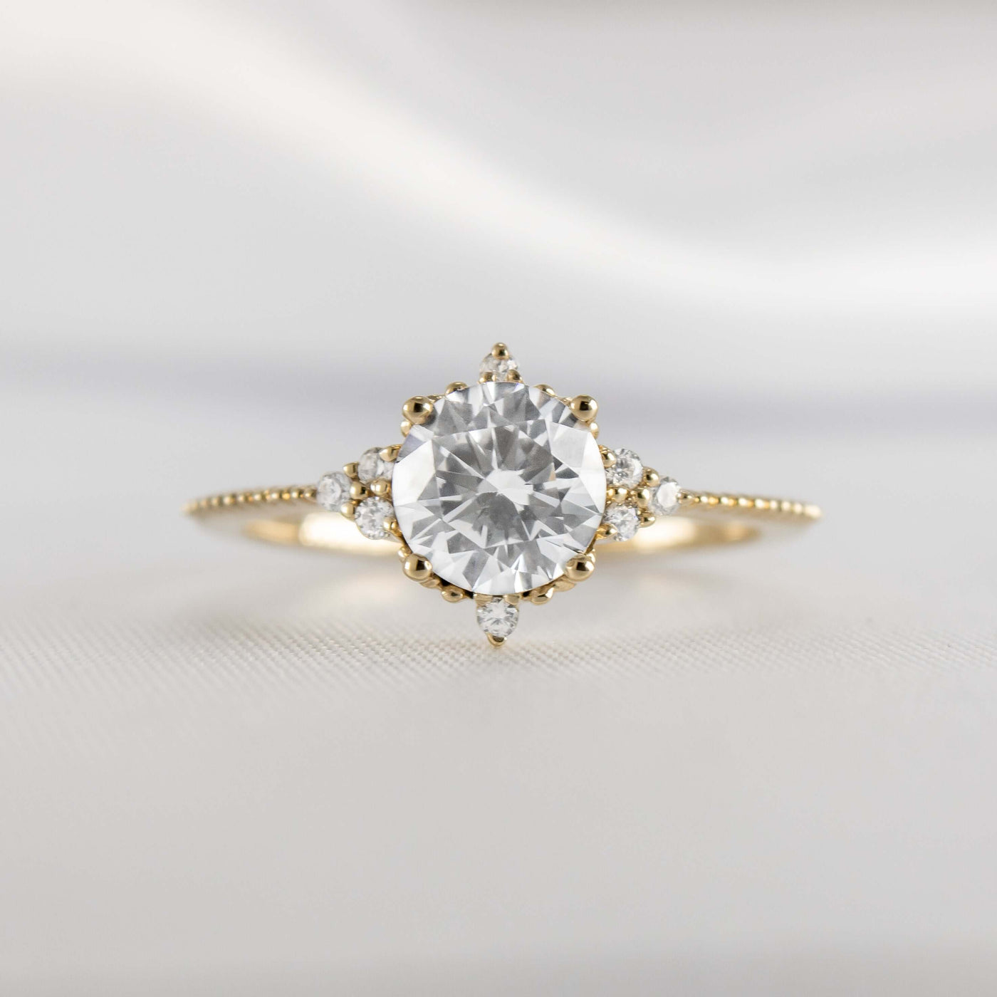 Shown in 1.0 Carat * The Galaxy Diamond Engagement Ring | Lisa Robin#color_14k-yellow-gold