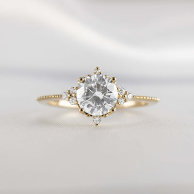Shown in 1.0 Carat * The Galaxy Diamond Engagement Ring | Lisa Robin#color_14k-yellow-gold