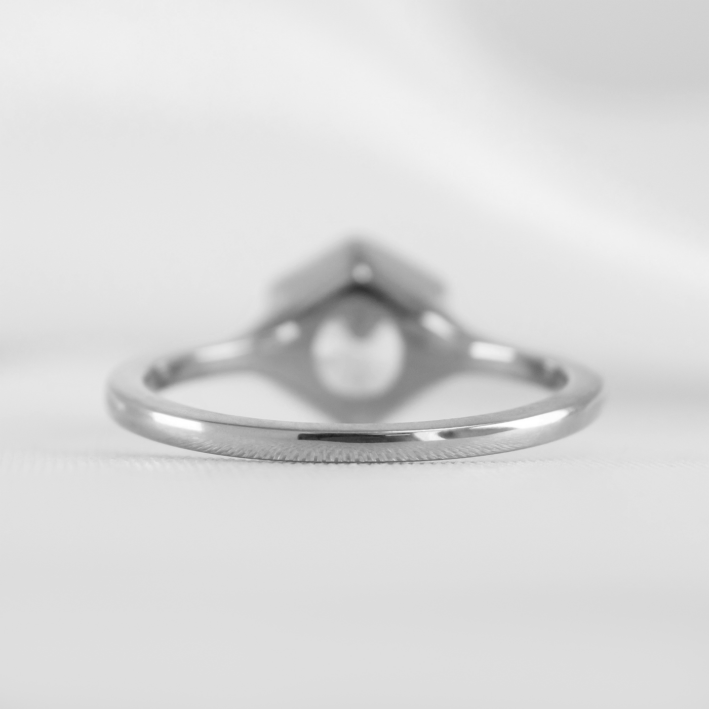 Shown in 1.0 carat Diamond* The Genevieve Hexagon Round Diamond Engagement Ring | Lisa Robin#color_platinum
