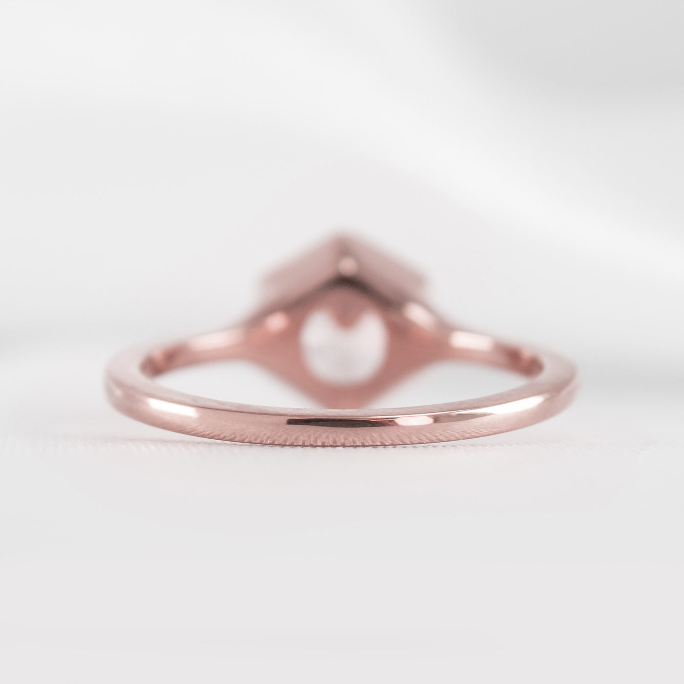 The Genevieve Hexagon Round Diamond Engagement Ring | Lisa Robin#color_14k-rose-gold