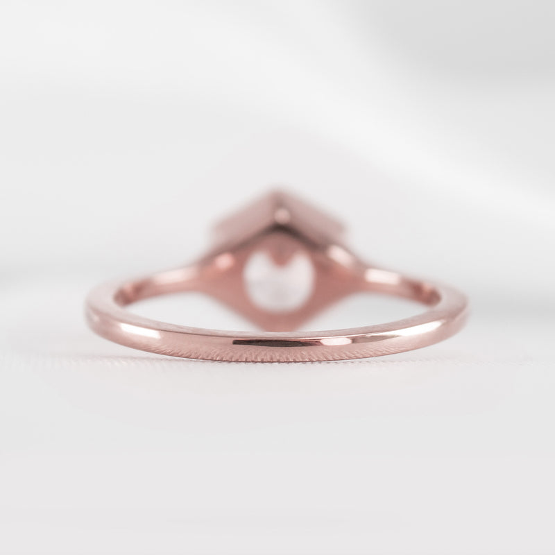 Shown in 1.0 carat Diamond* The Genevieve Round Diamond Hexagon Engagement Ring | Lisa Robin