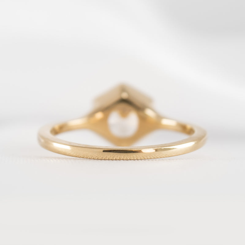 The Genevieve Hexagon Round Diamond Engagement Ring | Lisa Robin