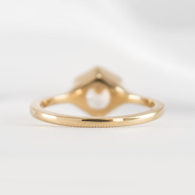 Shown in 1.0 carat Diamond* The Genevieve Round Diamond Hexagon Engagement Ring | Lisa Robin#color_14k-yellow-gold
