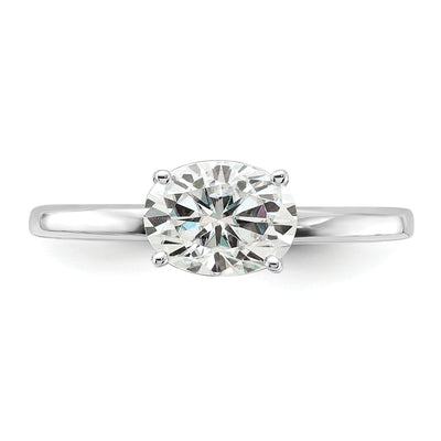 The Gianna Moissanite Oval East West Solitaire Engagement Ring - Lisa Robin