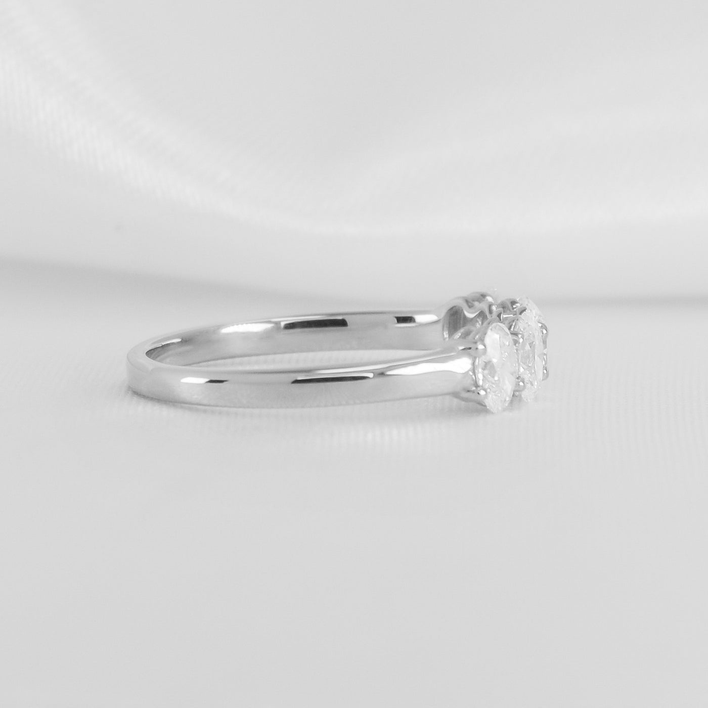 The Guthrie Five Stone Oval Diamond Engagement Ring | Lisa Robin#color_platinum