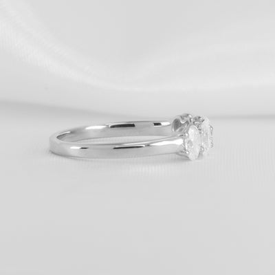 The Guthrie Five Stone Oval Diamond Engagement Ring | Lisa Robin#color_platinum