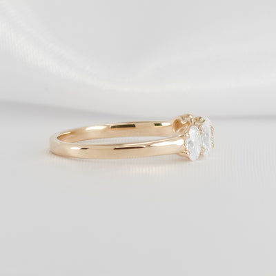 The Guthrie Five Stone Oval Diamond Engagement Ring | Lisa Robin#color_14k-yellow-gold