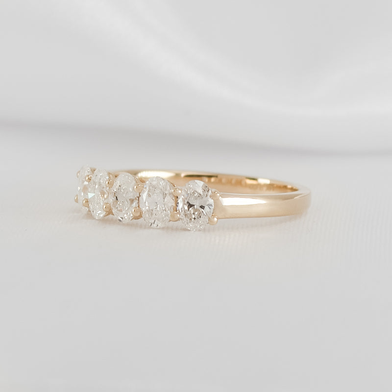 The Guthrie Five Stone Oval Diamond Engagement Ring | Lisa Robin