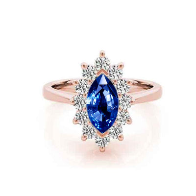 The Hadley Marquise Sapphire and Diamond Engagement Ring - Lisa Robin